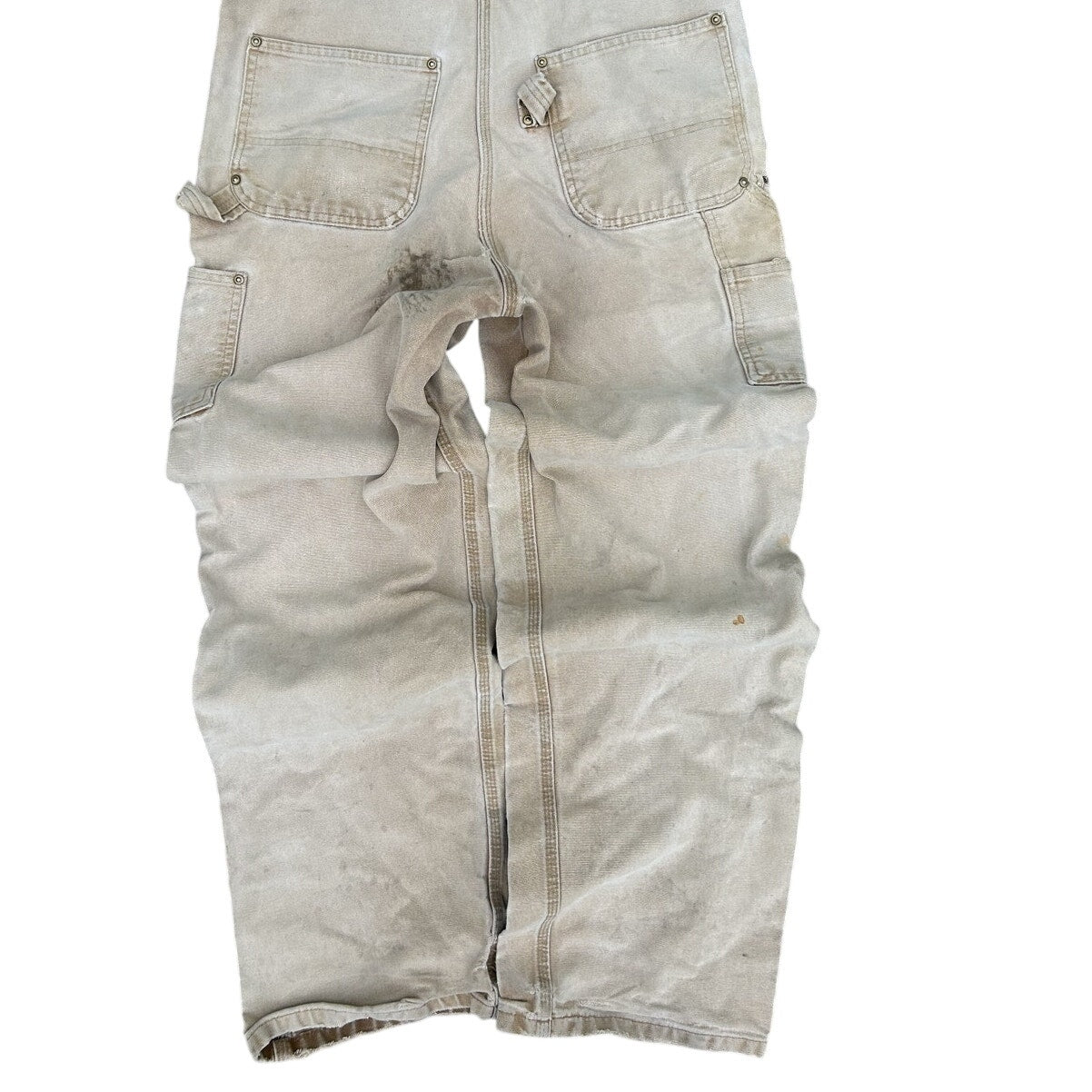 Distressed Carhartt Double Knee Bib Overalls