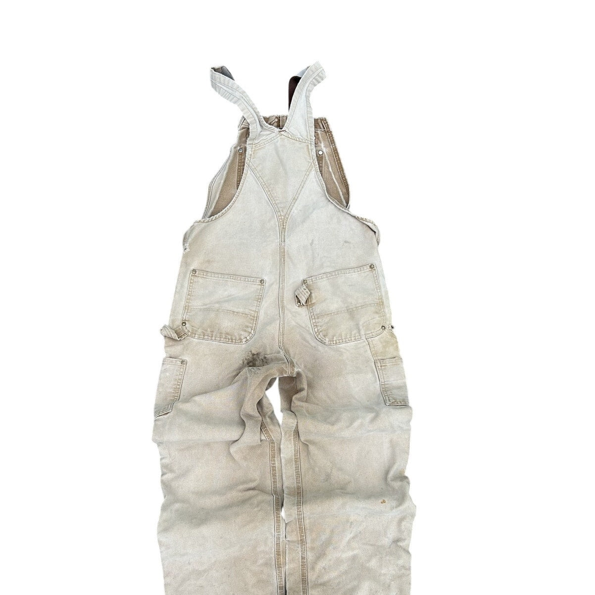 Distressed Carhartt Double Knee Bib Overalls