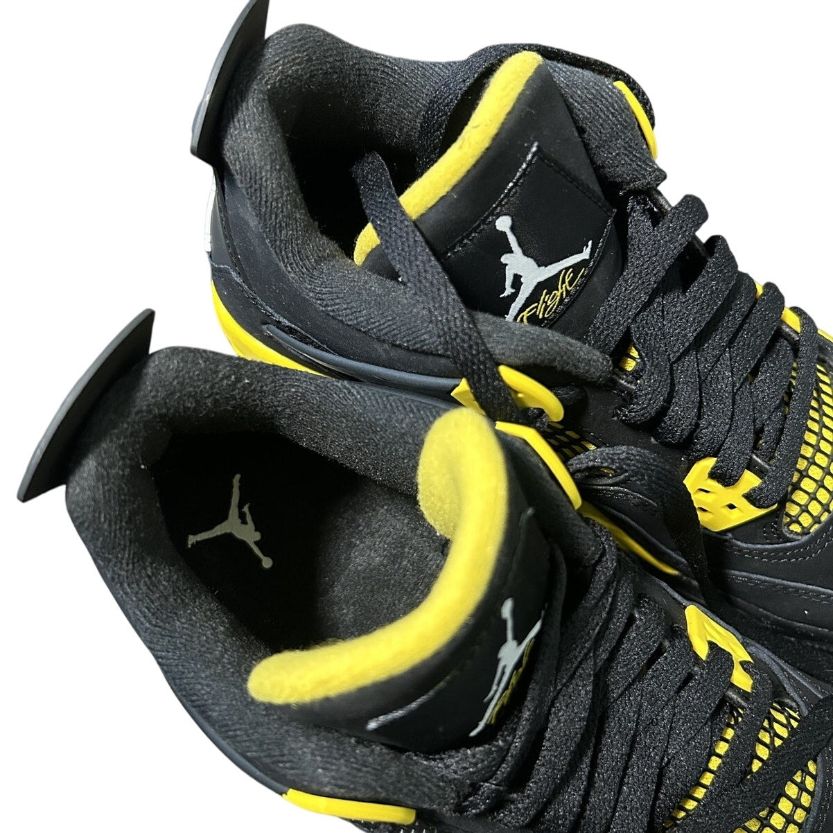 Air Jordan 4 Retro Thunder Black Tour Yellow with Box