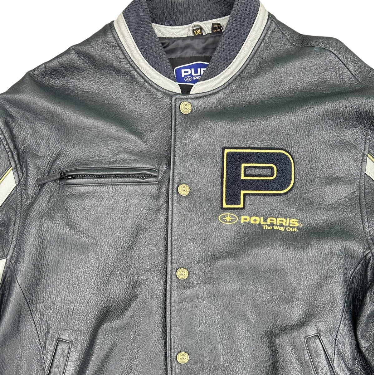 Vintage 50th Anniversary Polaris Leather Letterman Jacket