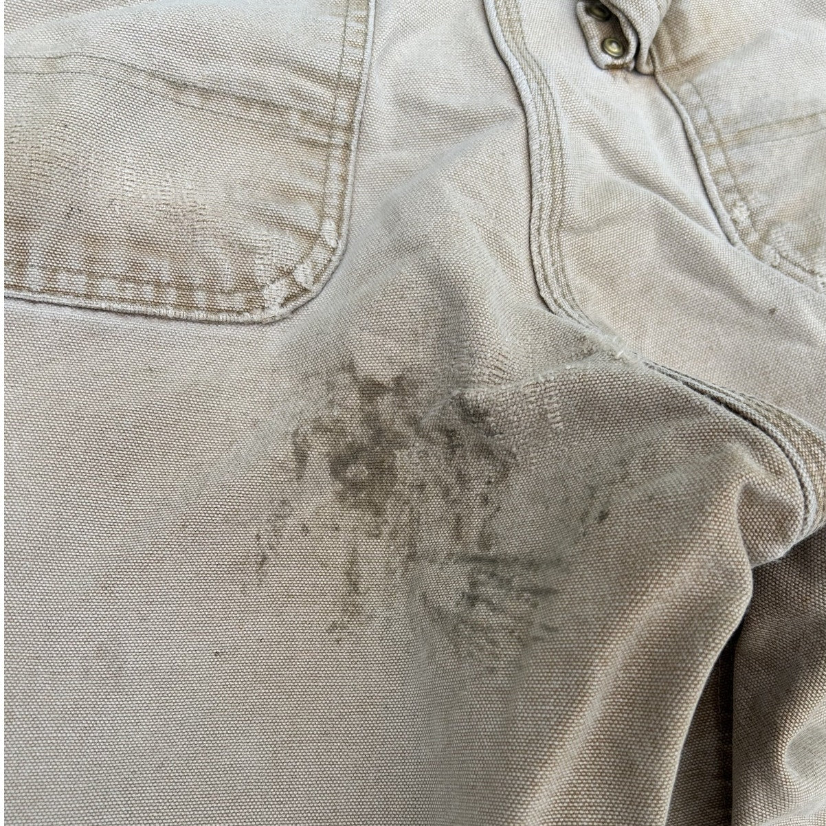Distressed Carhartt Double Knee Bib Overalls