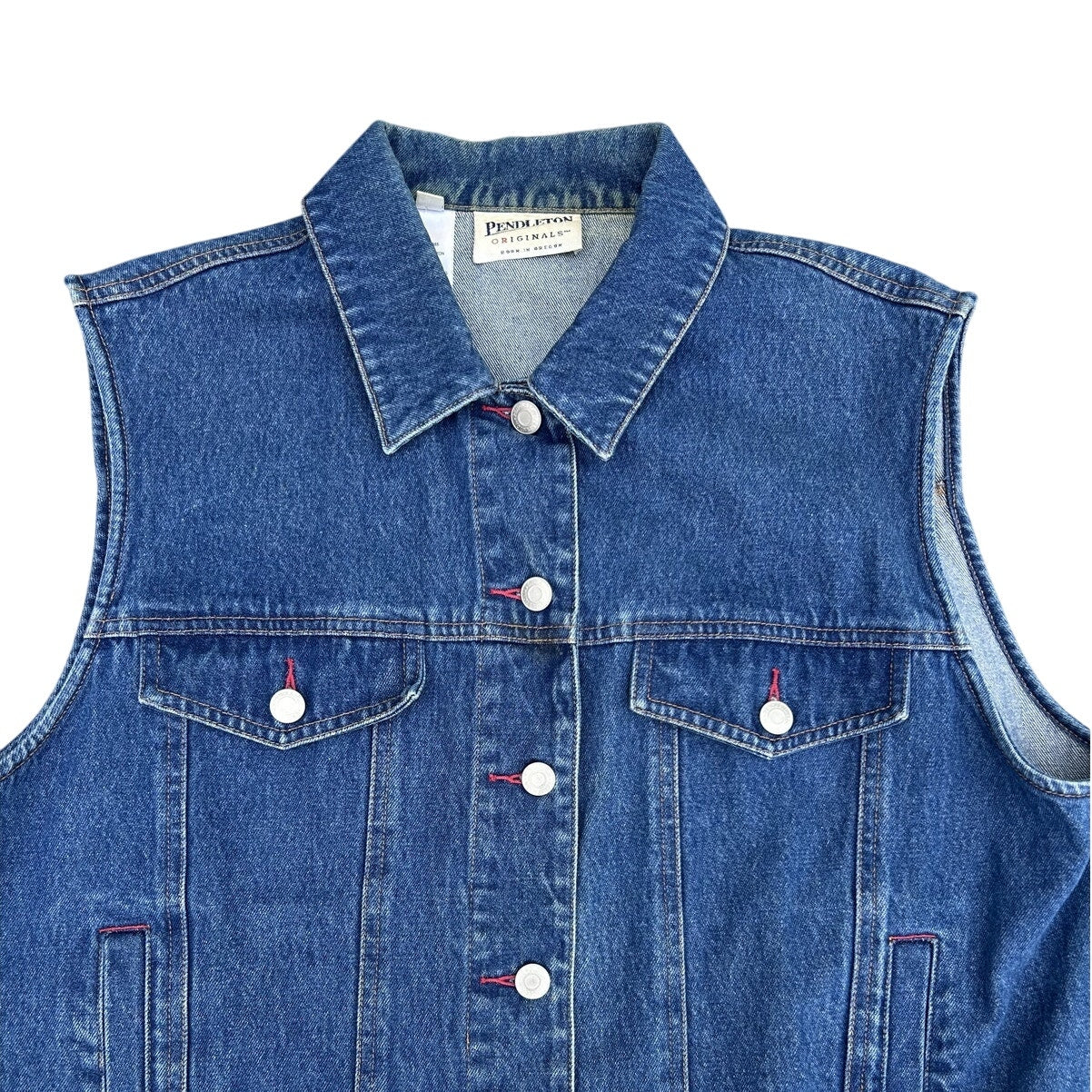 Pendleton Denim Wool Aztec Vest