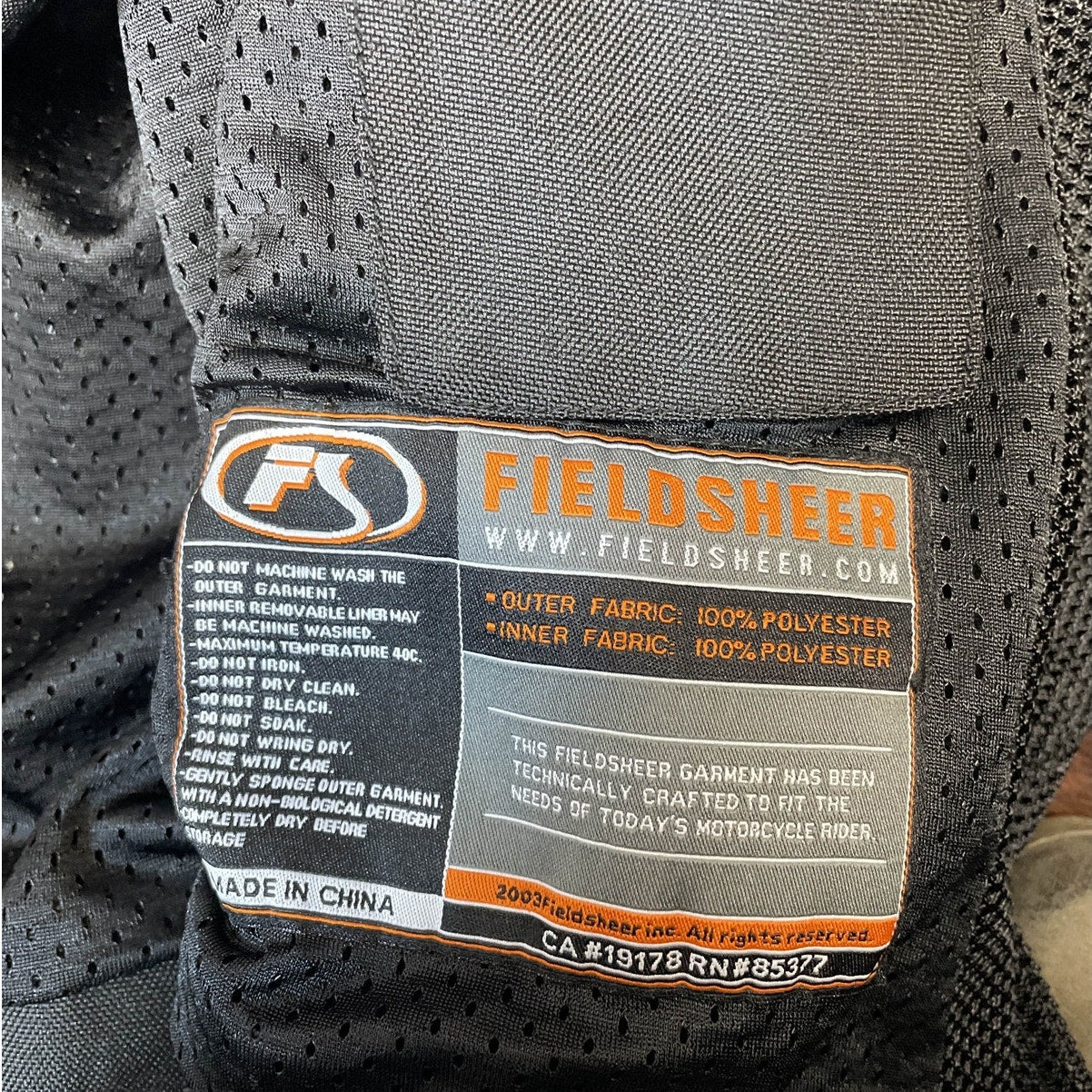 FIELDSHEER Women’s PhosLite Padded Armor Motorcycle Jacket Mesh Zip Out
