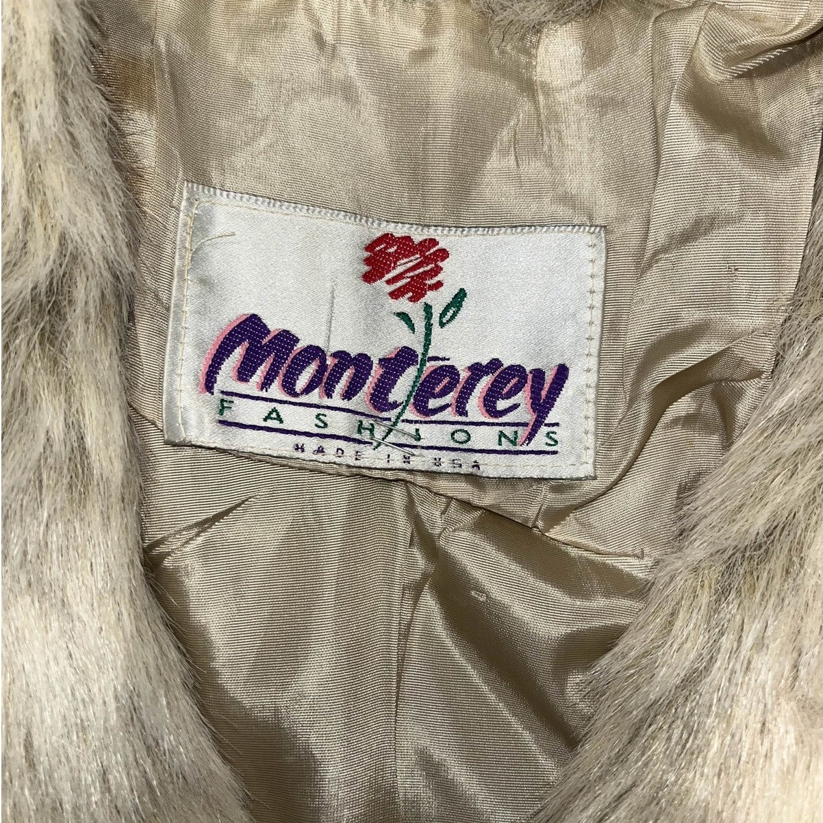 Vintage Monterey Fashions Faux Fur Jacket