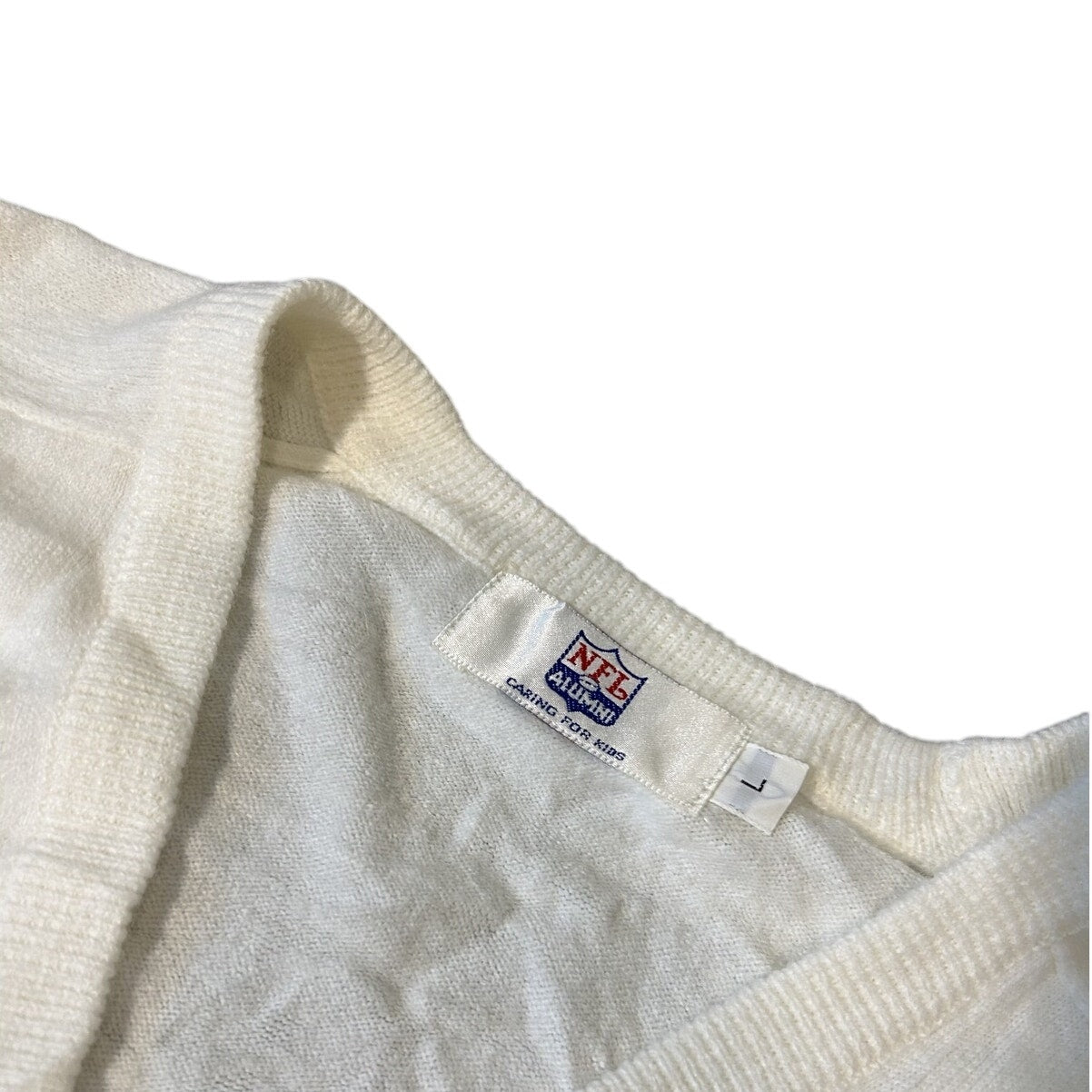 NFL Alumni Embroidered Shield V Neck Golf Sweater