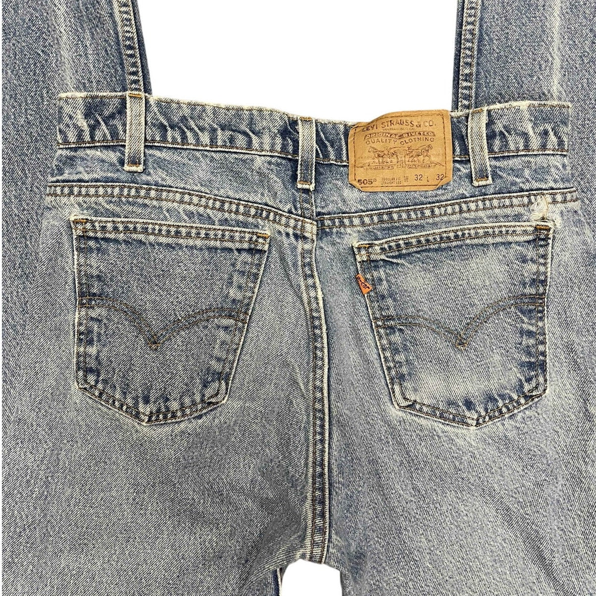Vintage Light Wash Orange Tab 505 Levi Jeans