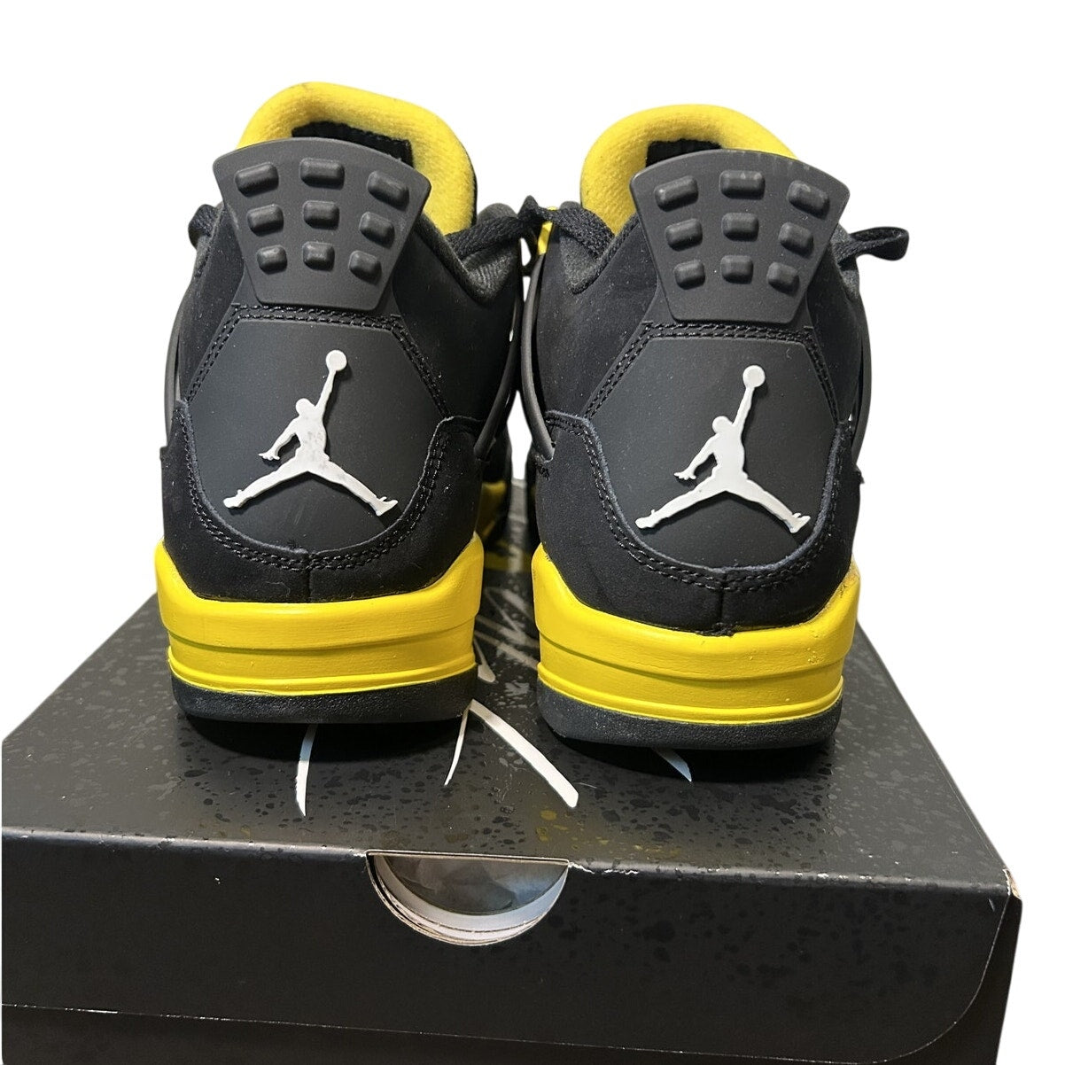 Air Jordan 4 Retro Thunder Black Tour Yellow with Box