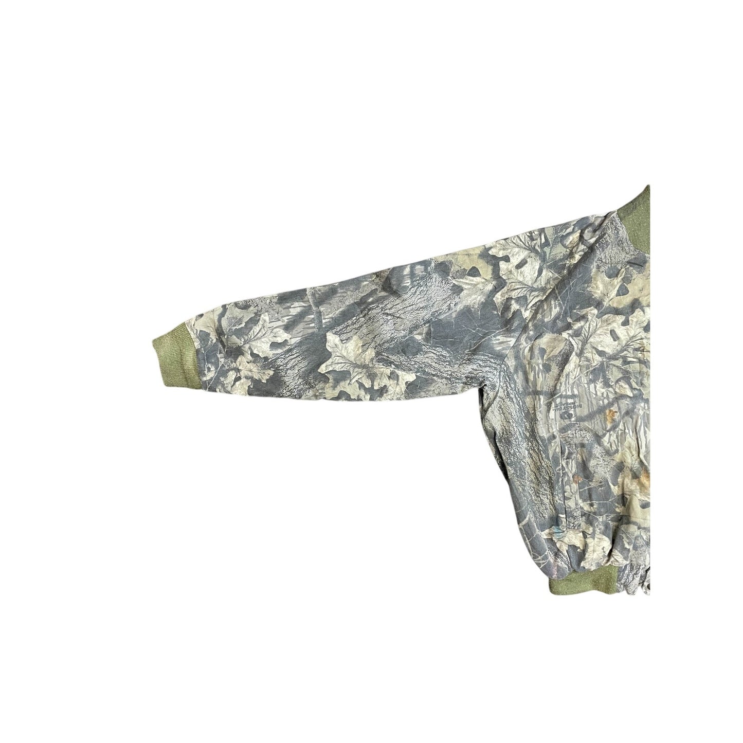 Vintage Men's JERZEES Mossy Oak Bomber Jacket Green Camouflage