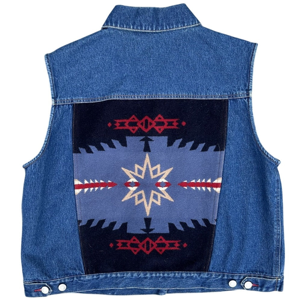 Pendleton Denim Wool Aztec Vest