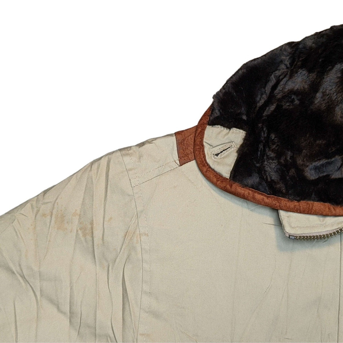 Misty Harbor Original 'Wear In Good Health' Heavy Duty Coat w/ Fur Trim