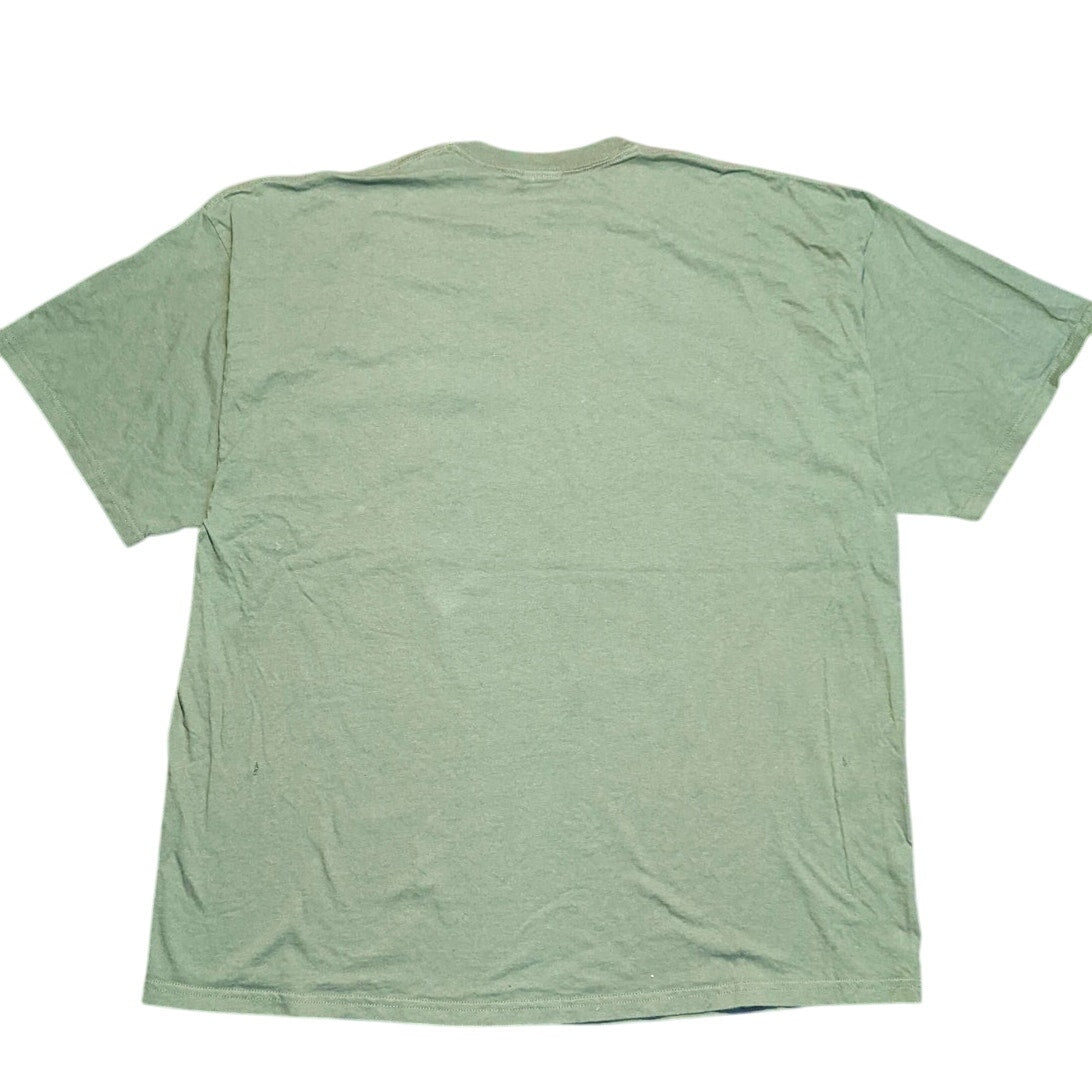 GILDAN Green Bob Marley Graphic T-Shirt