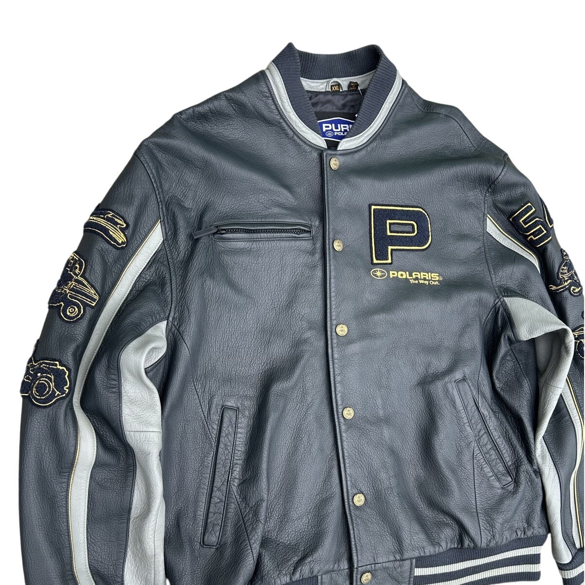 Vintage 50th Anniversary Polaris Leather Letterman Jacket