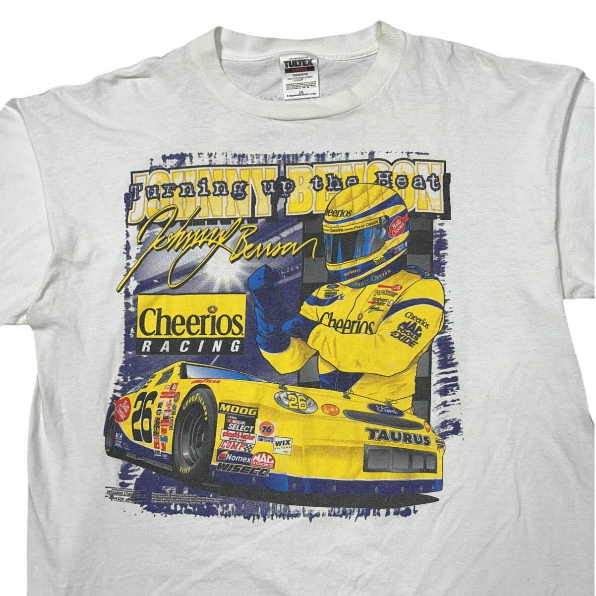Vintage Tultex 1999 Johnny Benson NASCAR Front/Back Print T-shirt