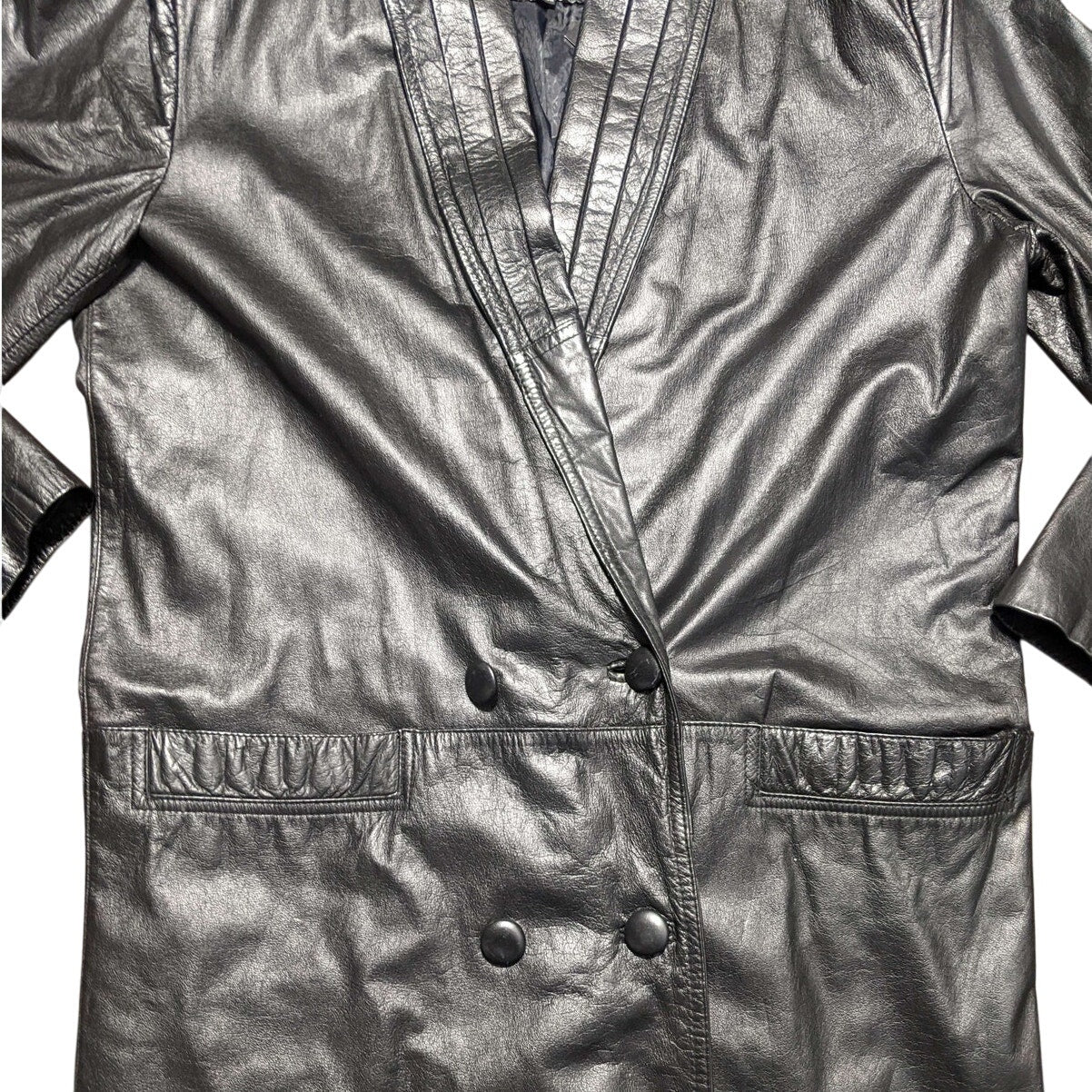 IZZI Leather Trench Coat