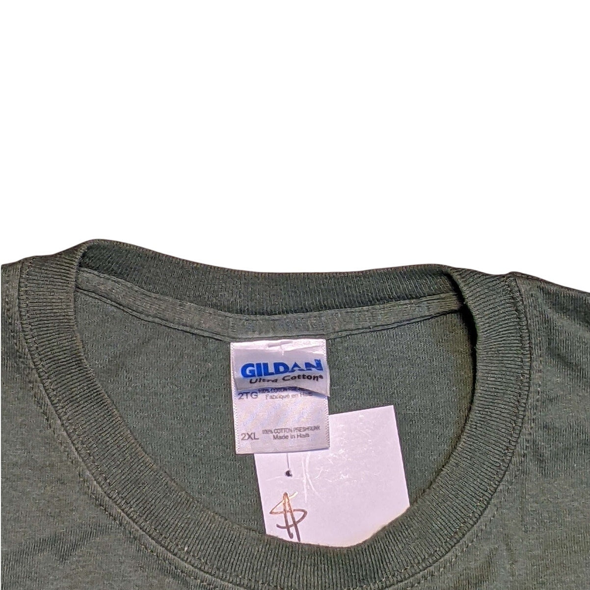 GILDAN Green Bob Marley Graphic T-Shirt
