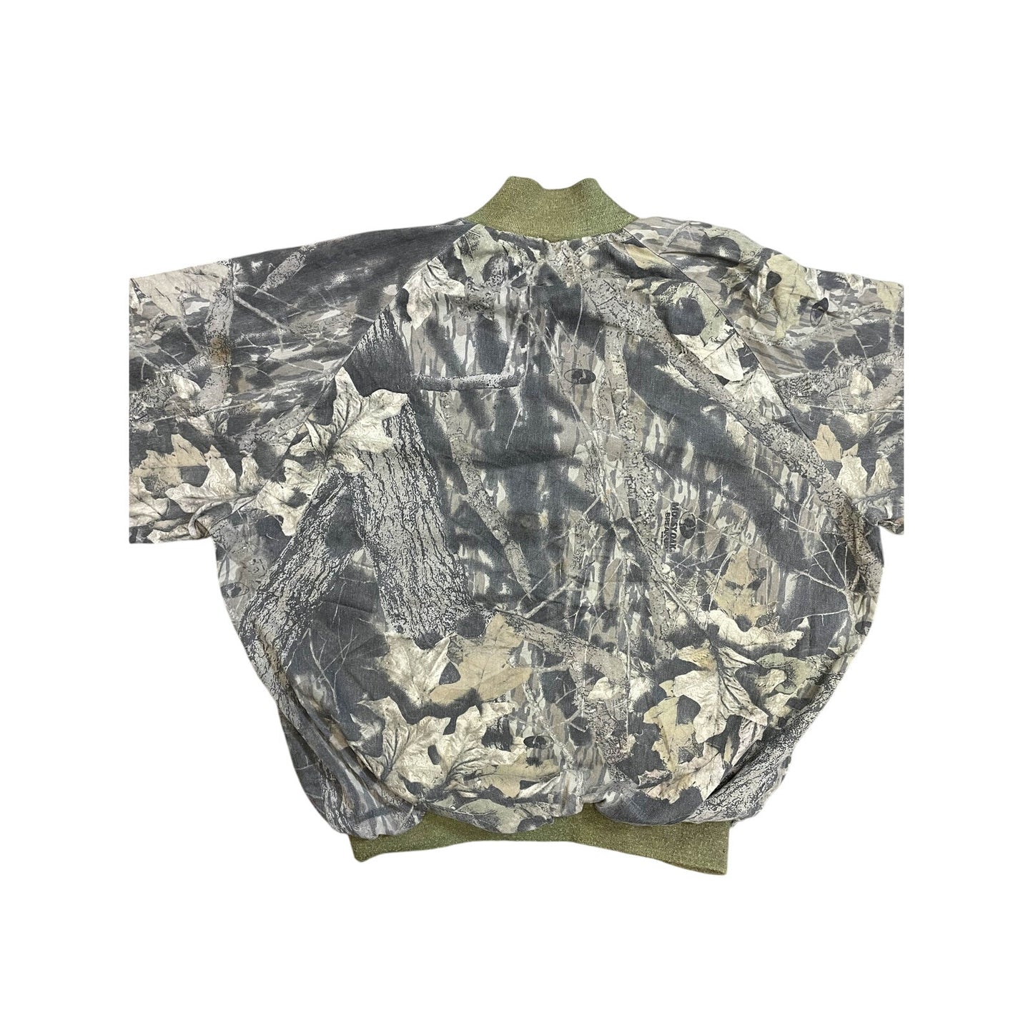 Vintage Men's JERZEES Mossy Oak Bomber Jacket Green Camouflage