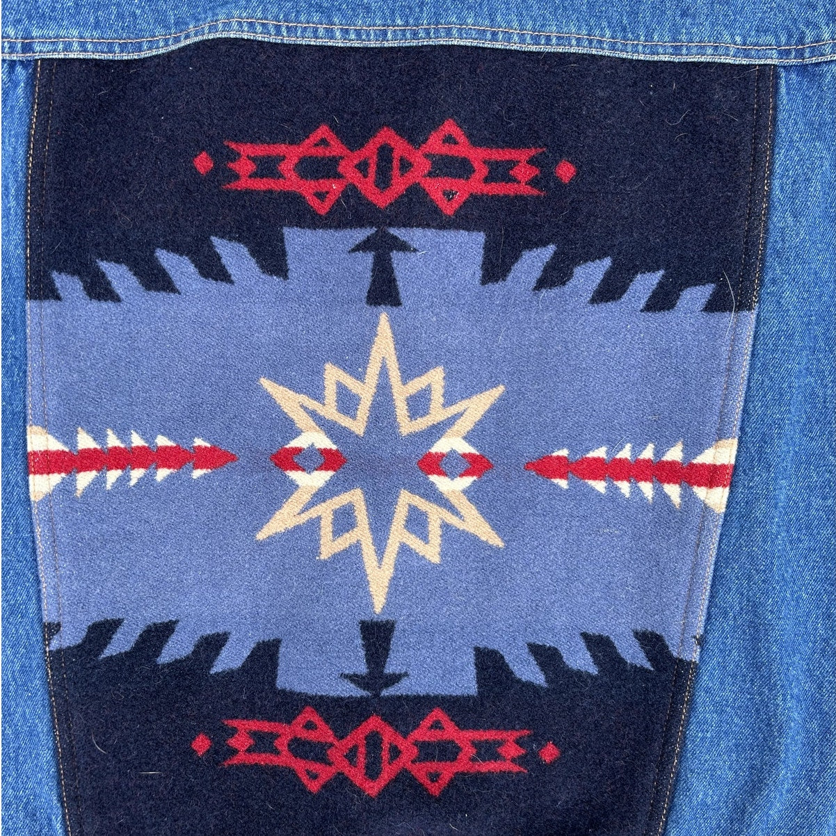 Pendleton Denim Wool Aztec Vest