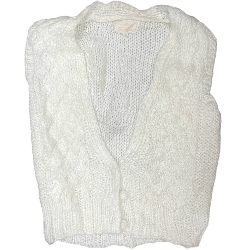White Fine Knit Vest