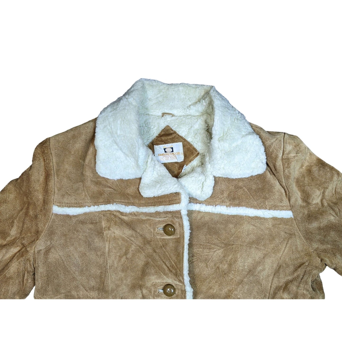 Vintage Ambassador Suede Coat (Genuine Leather)