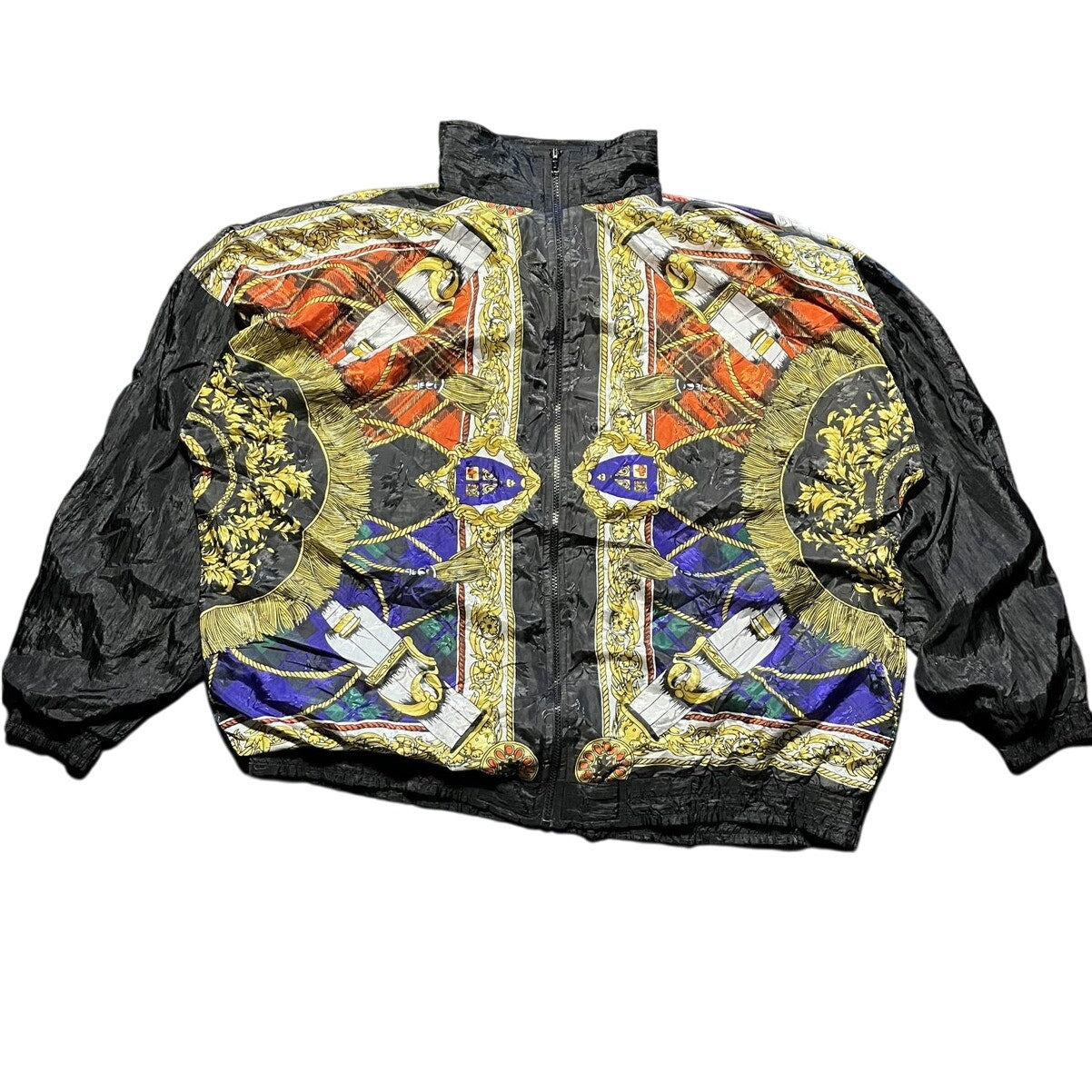 Vintage 1990s Equestrian Theme Resort Bay All Over Print Full Zip Windbreaker