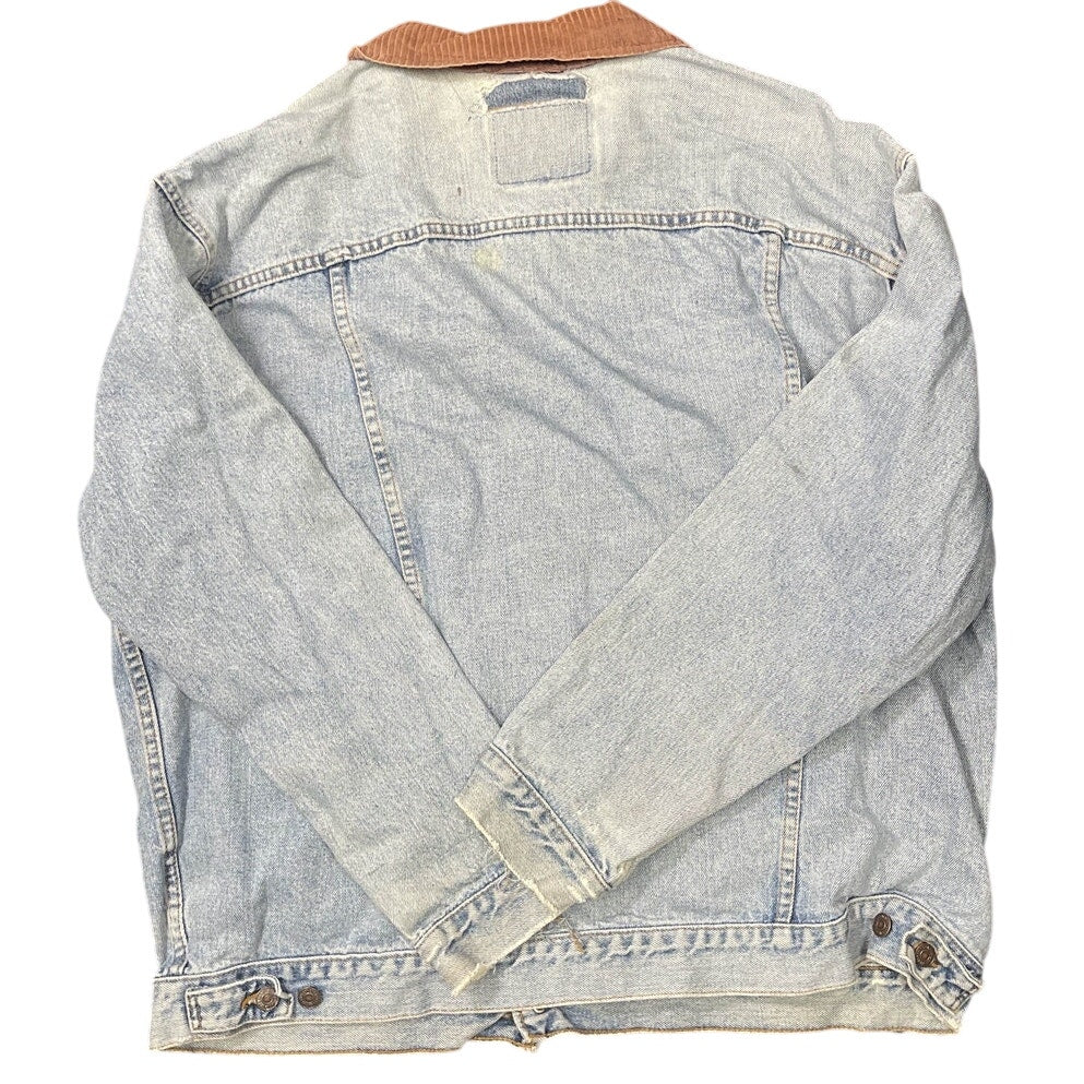 Levi’s Original Riveted Blue Jean Jacket with a Pinkish Collar