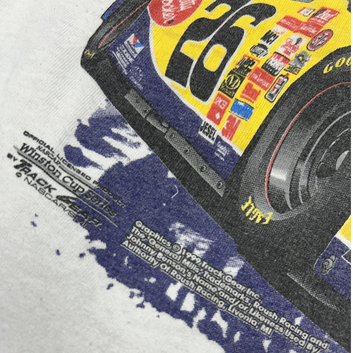 Vintage Tultex 1999 Johnny Benson NASCAR Front/Back Print T-shirt