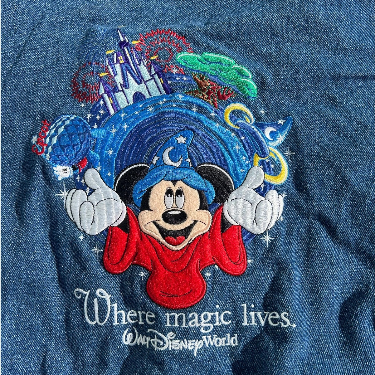 Vintage Walt Disney 90’s Denim Bomber Jacket