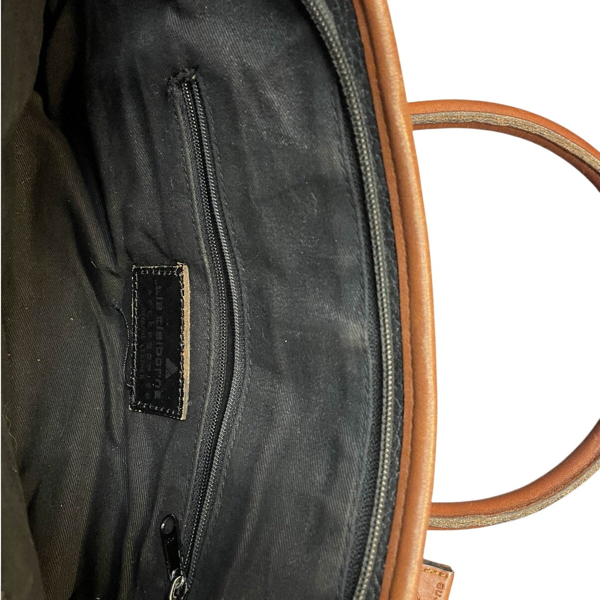 Vintage Liz Claiborne Pebbled Black and Brown Handbag