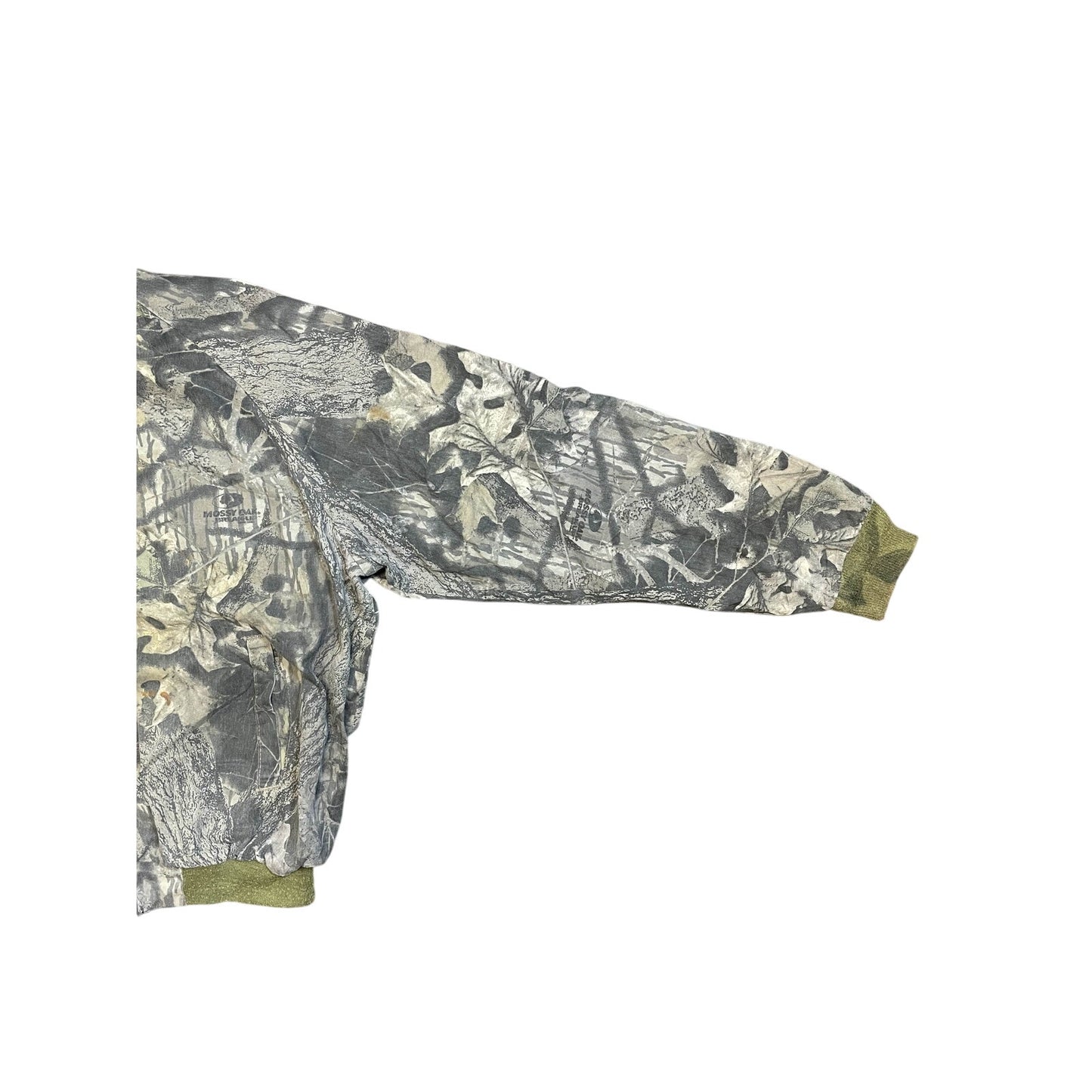 Vintage Men's JERZEES Mossy Oak Bomber Jacket Green Camouflage
