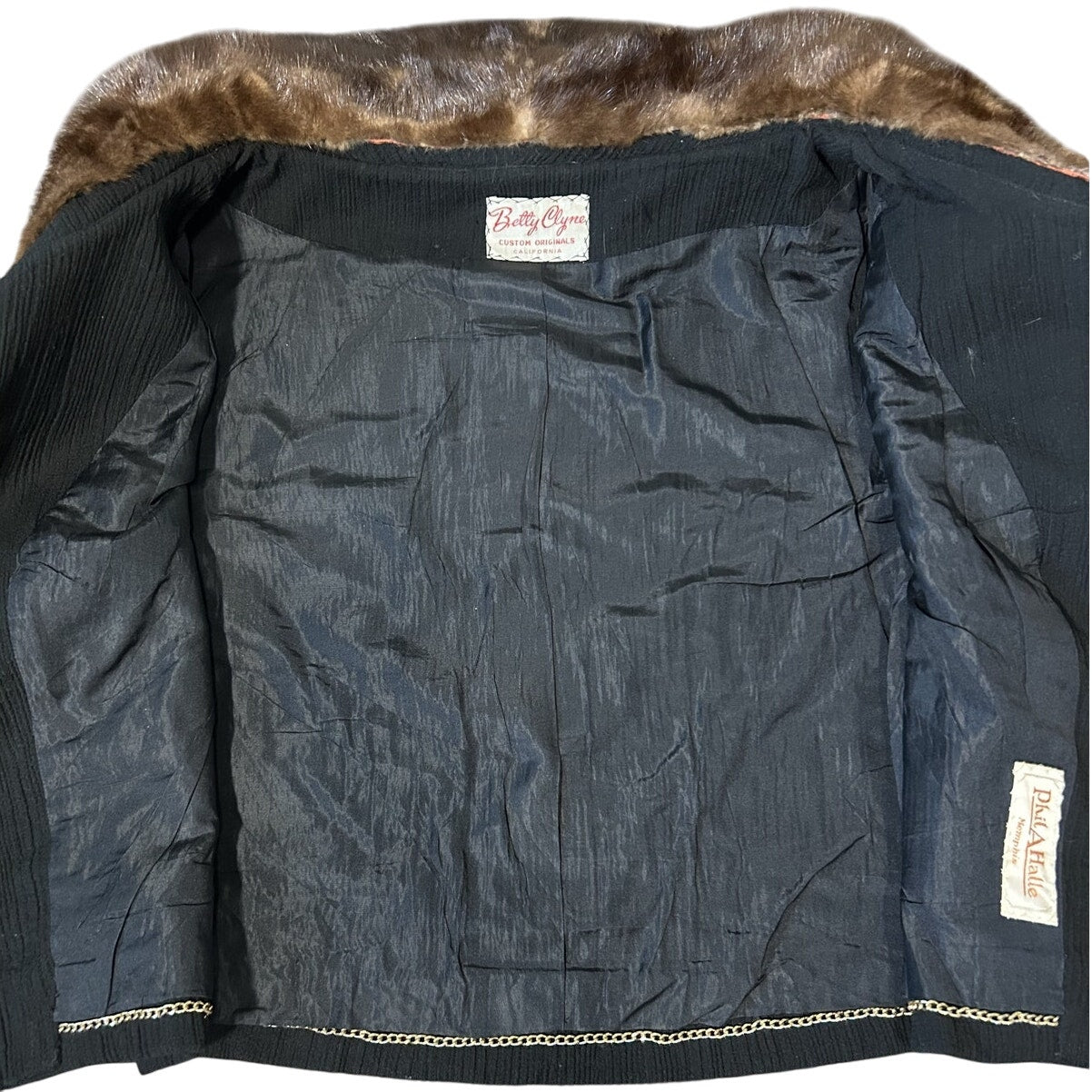 Women’s Vintage Betty Clyne Custom Originals Fur Collar Midi Coat