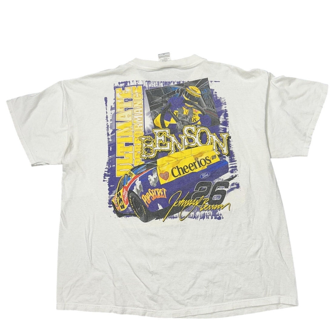 Vintage Tultex 1999 Johnny Benson NASCAR Front/Back Print T-shirt