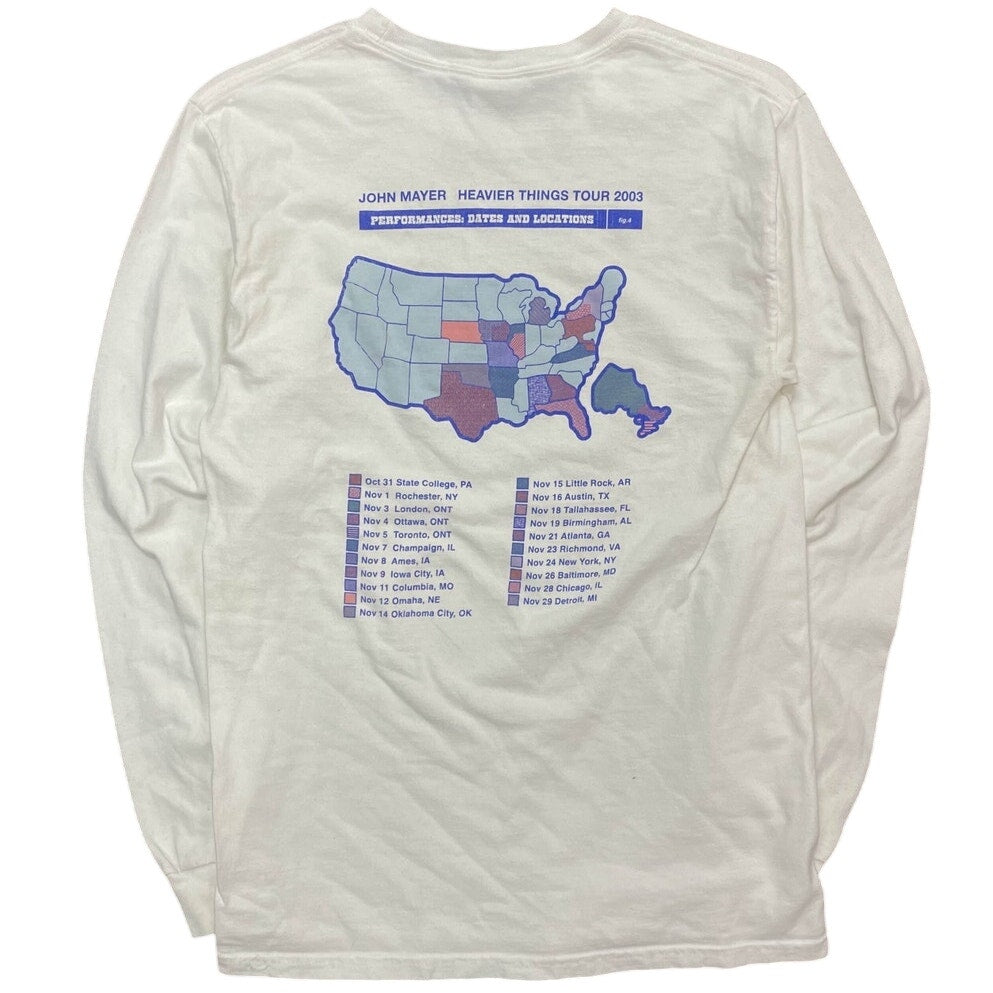Hanes John Mayer Heavier Things Tour Merch Longsleeve