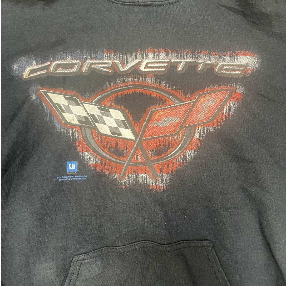 Vintage Faded Black Corvette Hoodie