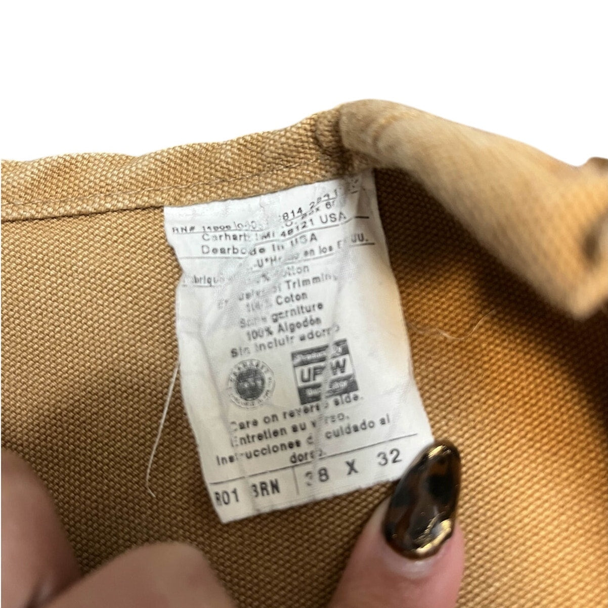 Vintage Carhartt Overalls Tan Heavy Duty