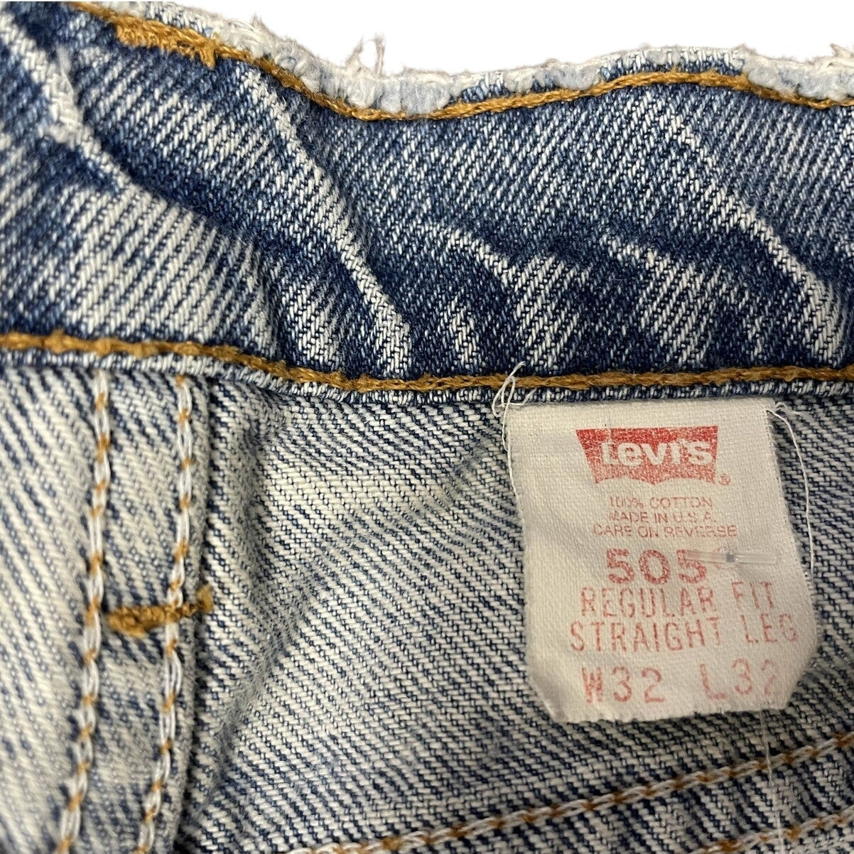 Vintage Light Wash Orange Tab 505 Levi Jeans
