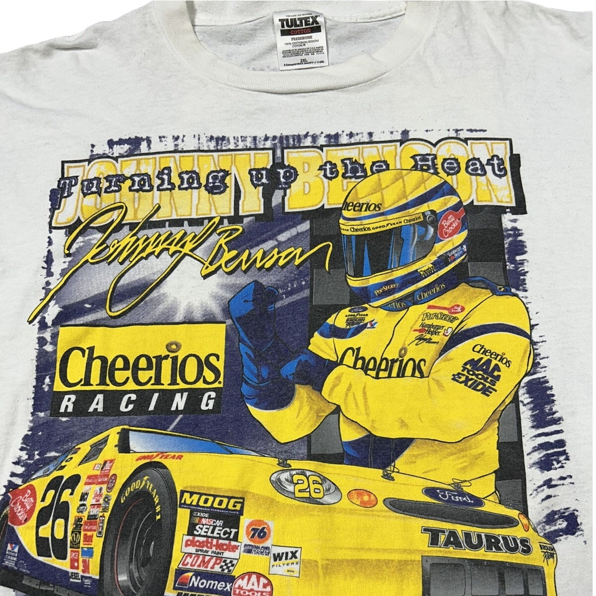 Vintage Tultex 1999 Johnny Benson NASCAR Front/Back Print T-shirt