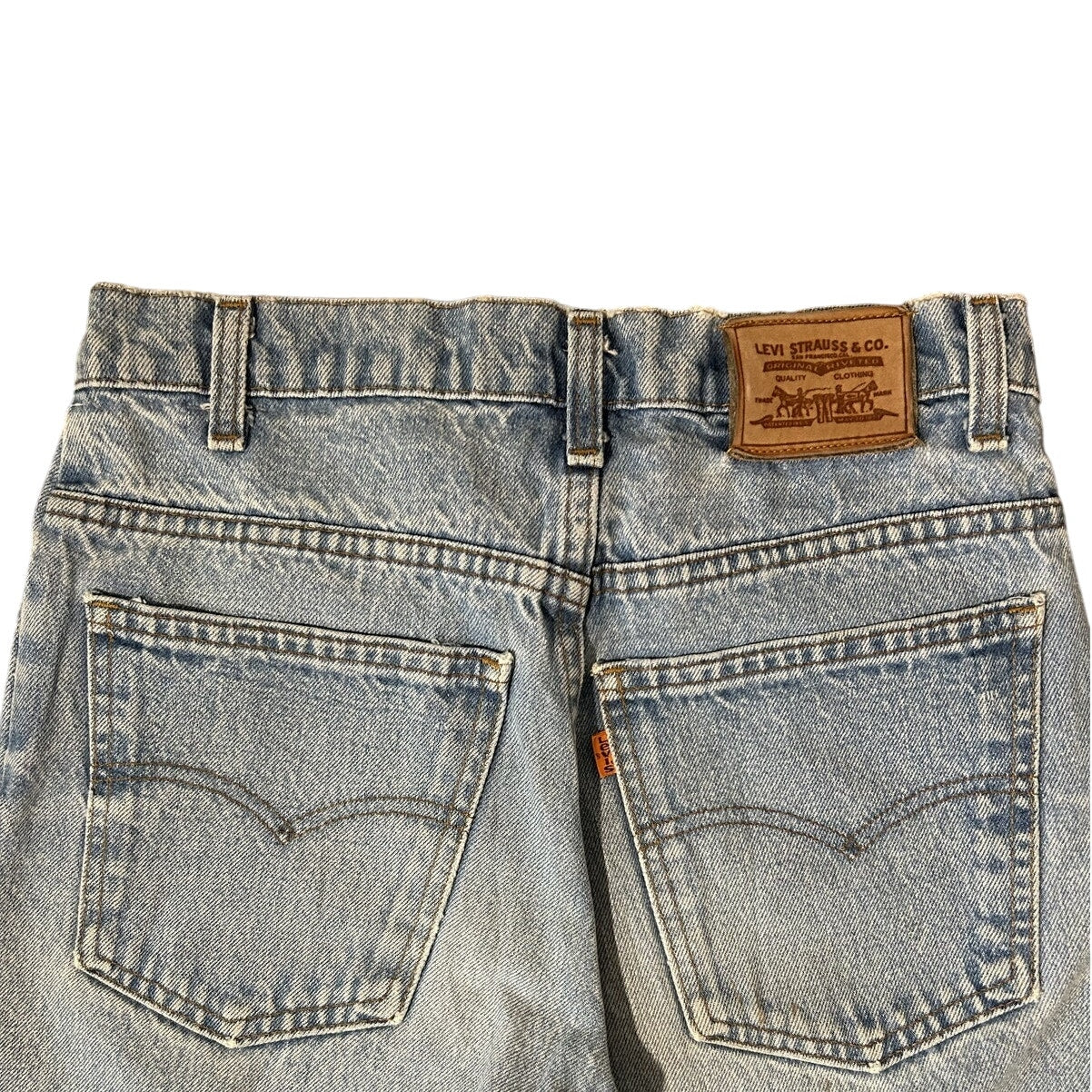 Vintage 80’s Levi’s Orange Tab Light Wash Jeans 28x30