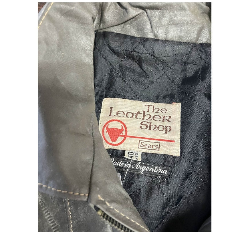 Vintage The Leather Shop Metallic Sears Jacket