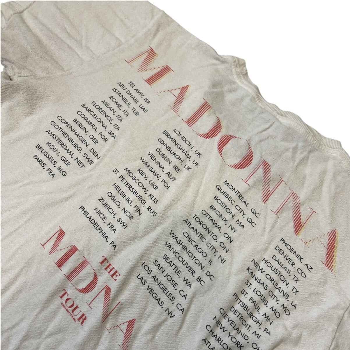 Madonna 2012 MDNA Tour T-shirt