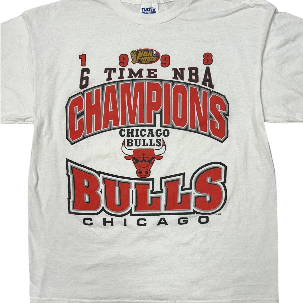 Vintage 1998 Tultex Chicago Bulls 6-Time NBA Champions T-shirt