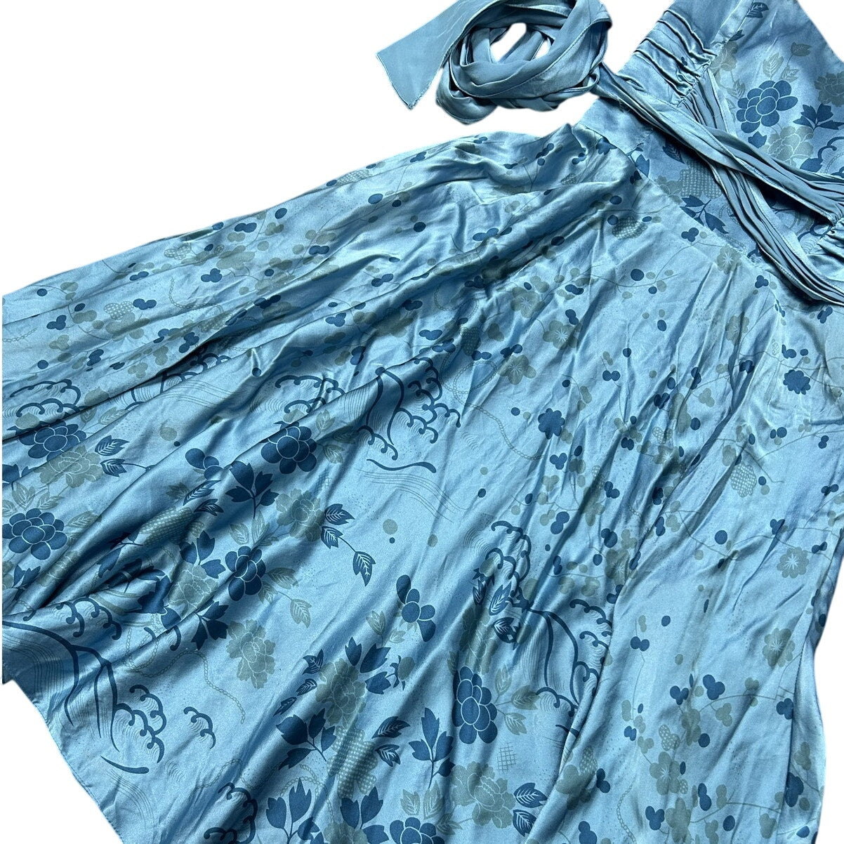 Women’s Betsey Johnson Blue Satin Floral Dress