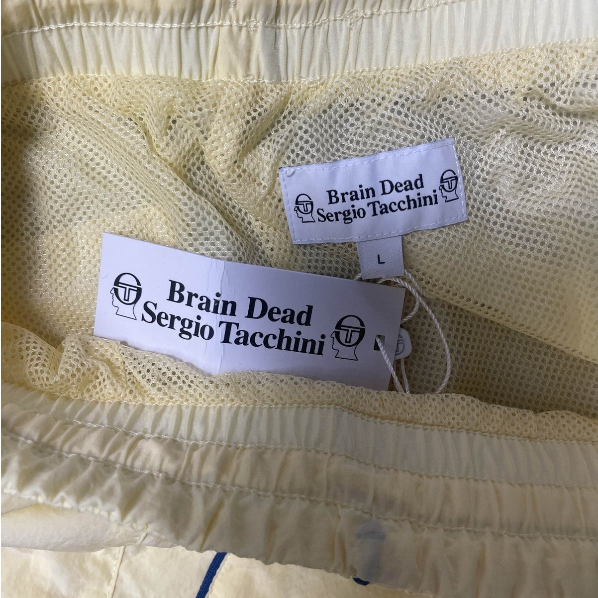 Brain Dead Sergio Tacchini Pastel Yellow Shorts