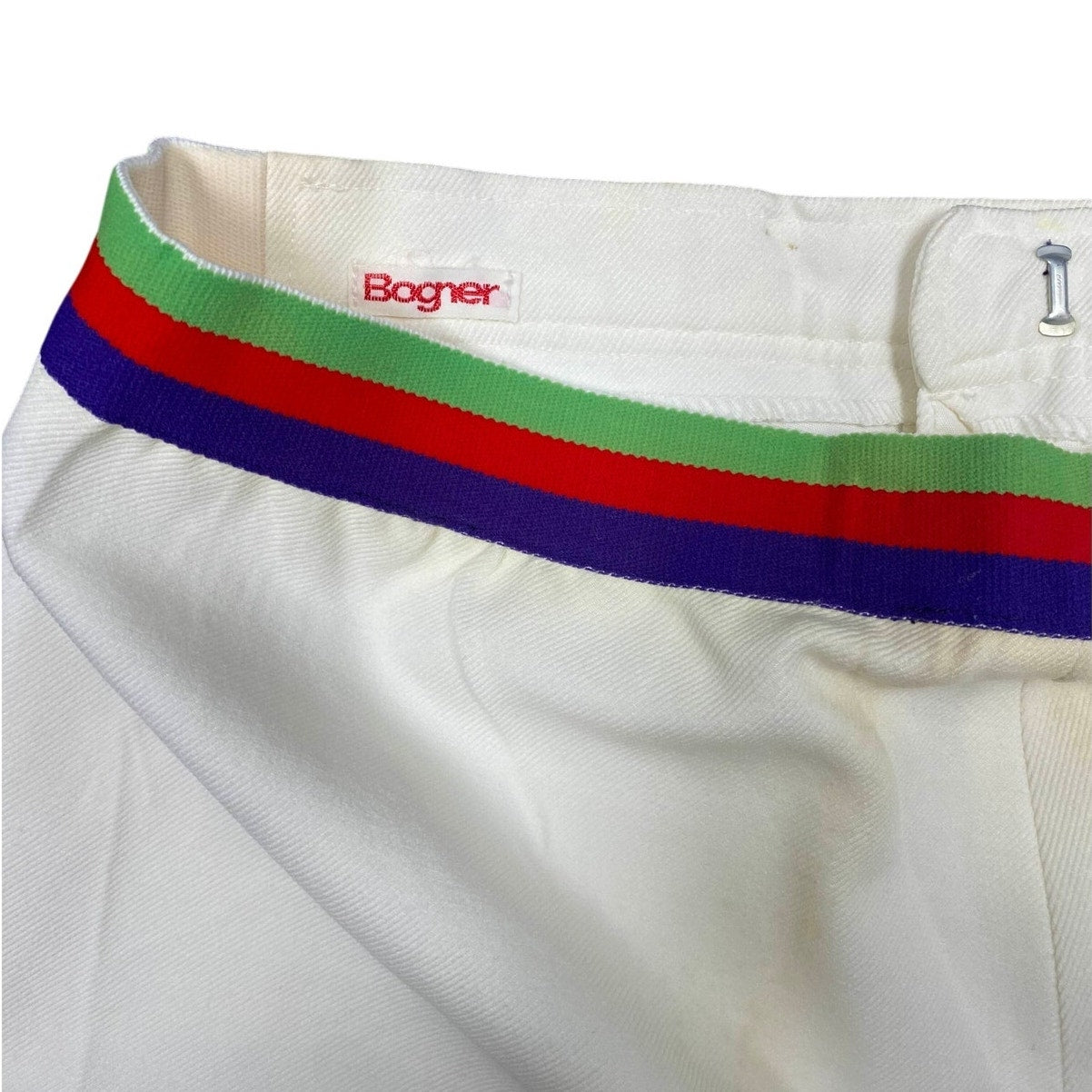 Bogner Vintage Triple Logo Striped Waist Shorts