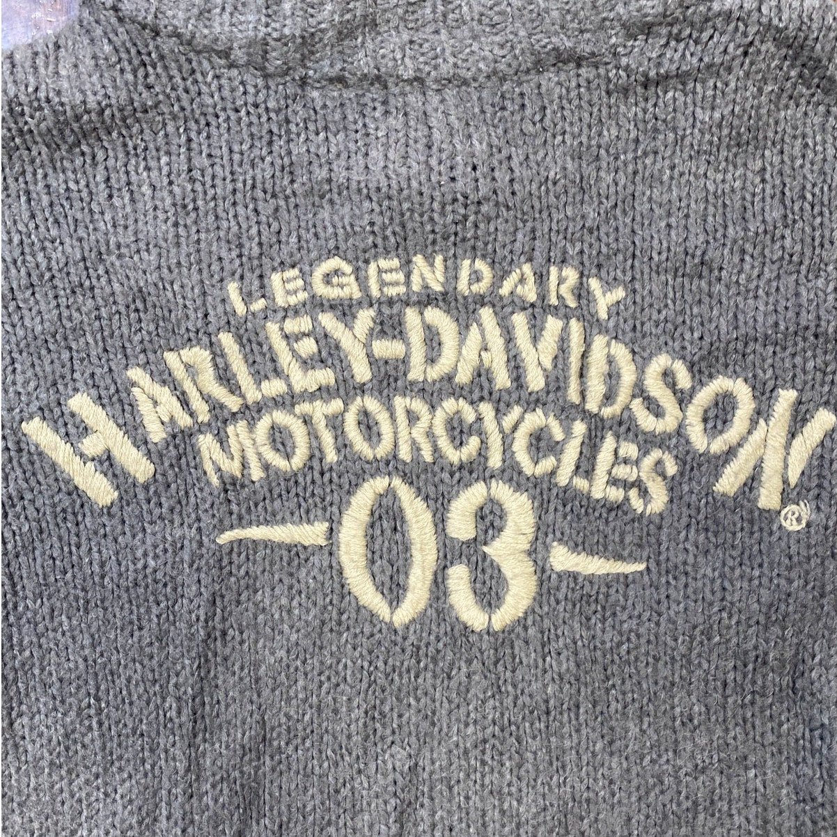 Harley Davidson Grey Collar Sweater