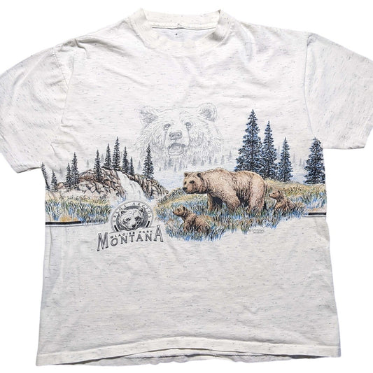 White Ursus Arctos Glacier Park Montana Bear Graphic Tee