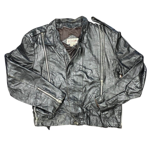 Chessking Black Leather Jacket