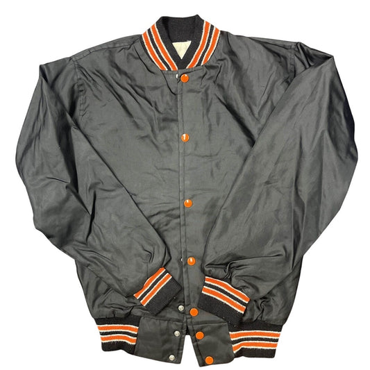 Vintage West Wind Men’s Bomber Black and Orange Jacket