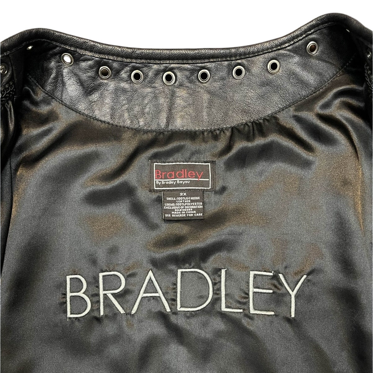 Bradley Bayou Black Leather Collarless Jacket