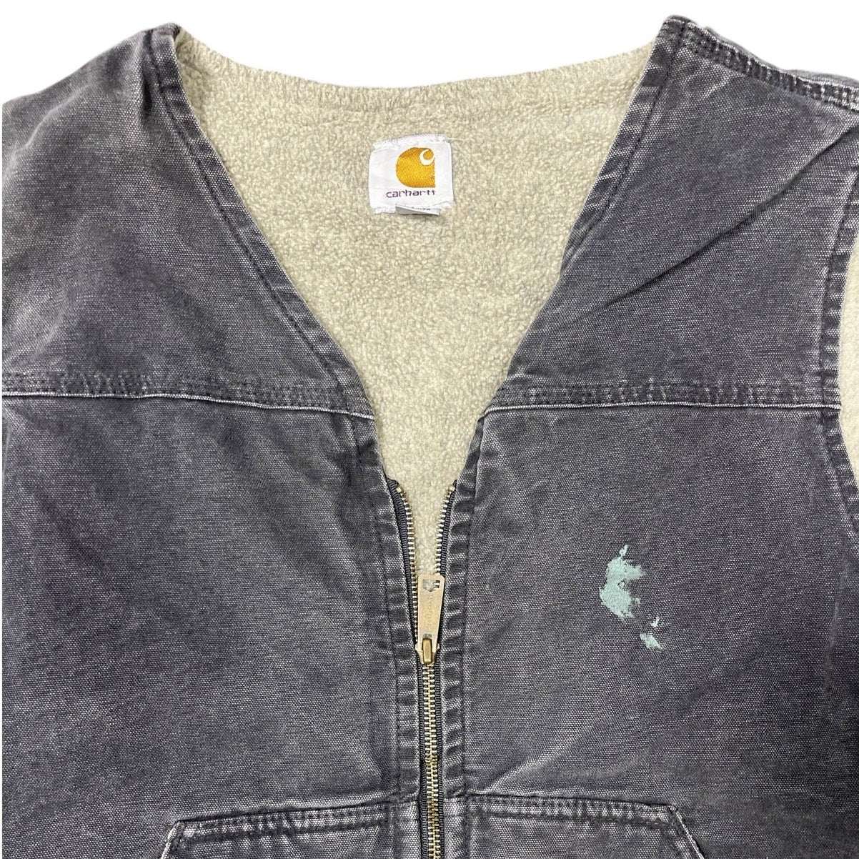 Carhartt Black Vest with Fur Inside