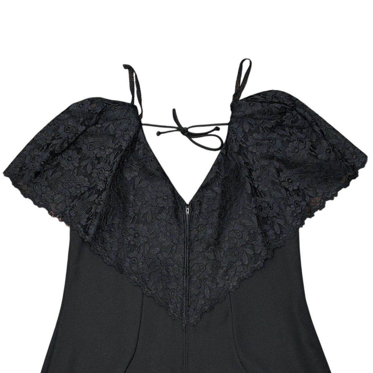 Betsey & Adam Black Lacey Off The Shoulder Dress